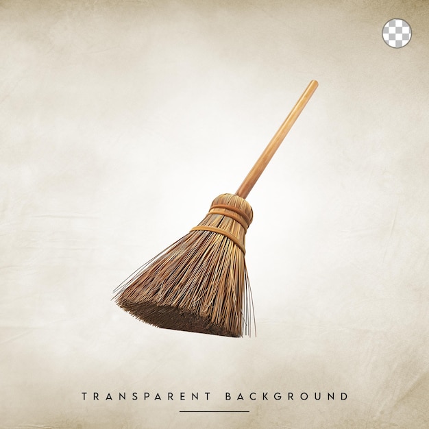 Broom isolated on transparent background