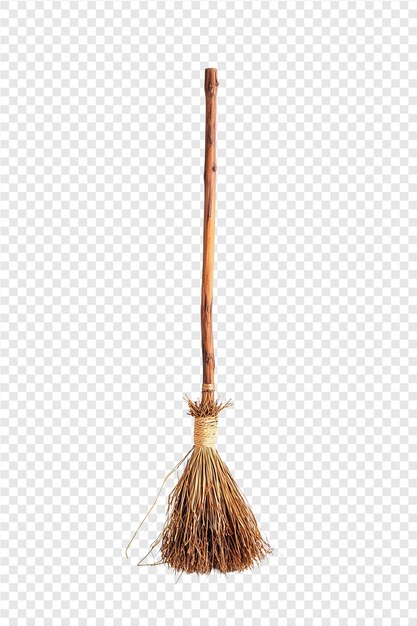 PSD a broom with a wooden handle