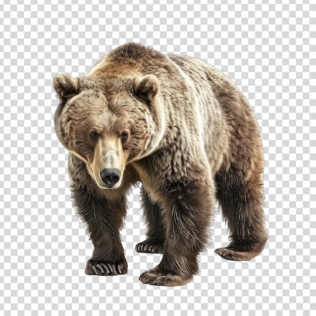 a brown bear with a yellow nose and a black nose