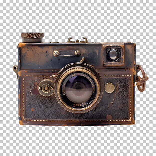 PSD brown camera over transparent background ai generated