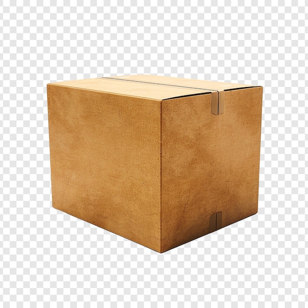 PSD brown cardboard box