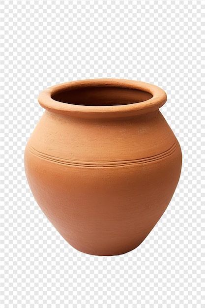 a brown ceramic pot with a handle on it