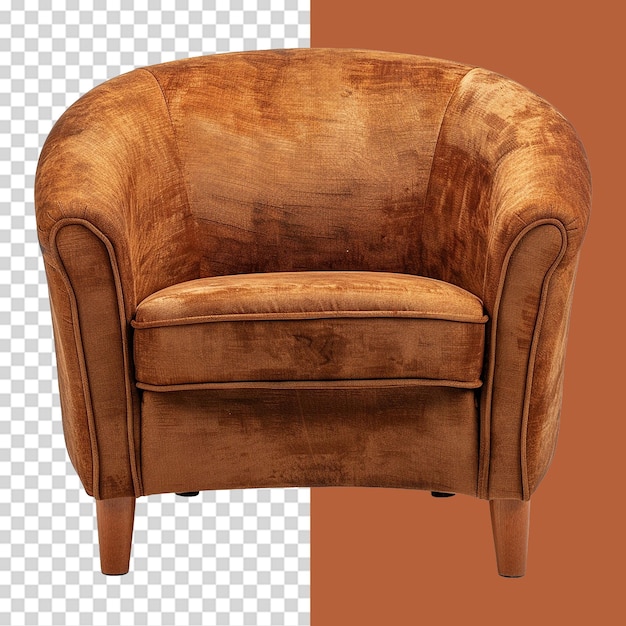 a brown chair with a brown back and back is shown