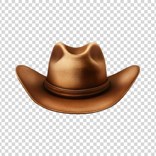 PSD brown cowboy hat isolated on transparent background