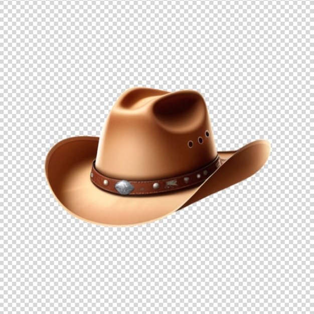 PSD a brown cowboy hat with a brown band on it