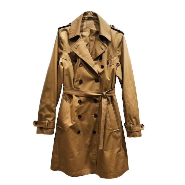 PSD a brown doublebreasted trench coat with a belt