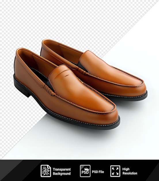 brown elegant leather slip on mens shoes png clipart png