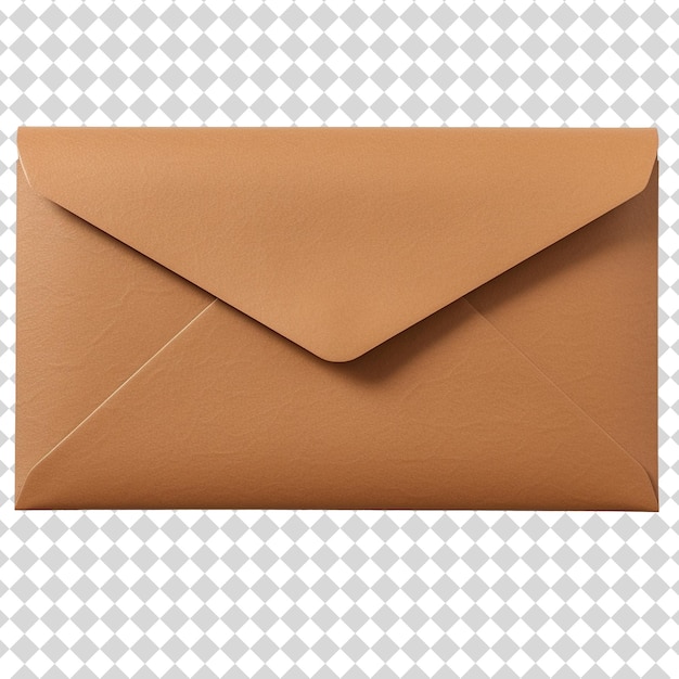 A brown envelope Isolated on transparent background PSD file format