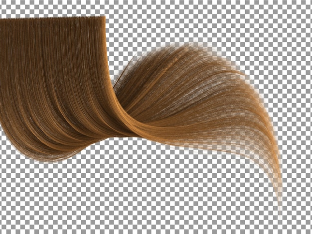 PSD brown hairs isolated on transparent background