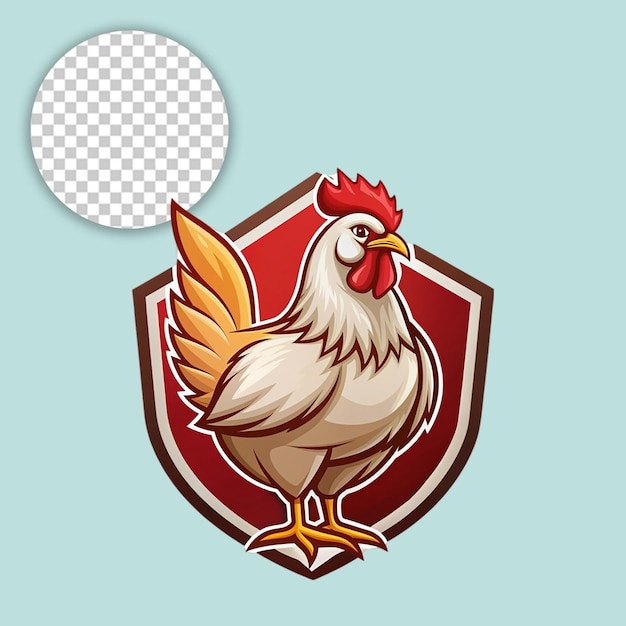 PSD brown hen isolated on transparent background