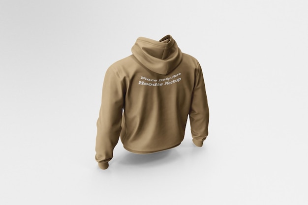 Brown Hoodie Mockup Template Design PSD