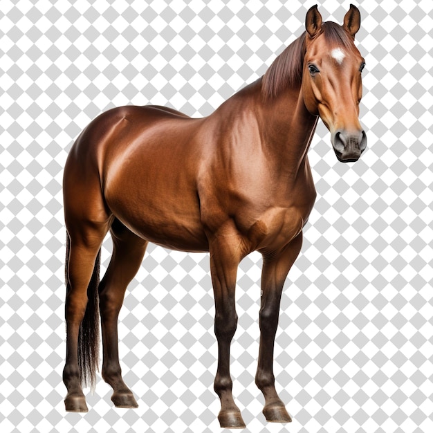 A brown horse Isolated on transparent background PSD file