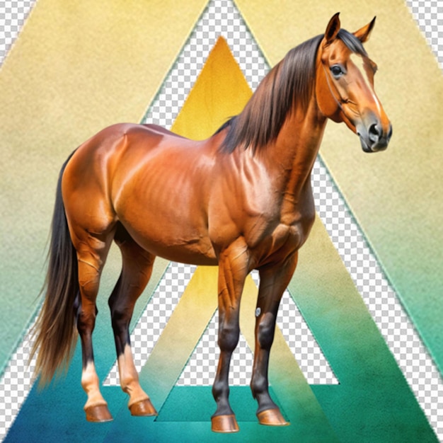 Brown Horse isolated on transparent background