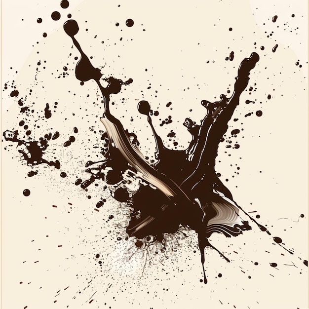 PSD brown ink splashes