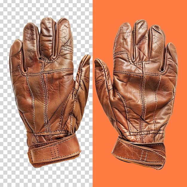 Brown leather glove isolated on transparent background png