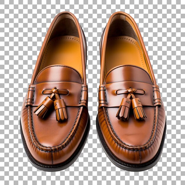 PSD a brown leather shoe with a brown leather belt and a buckle