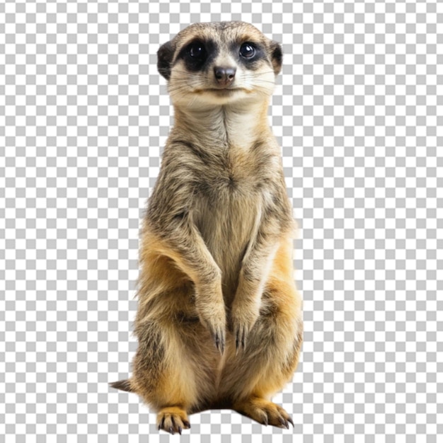 PSD a brown otter sitting on transparent background