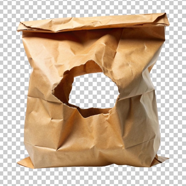 Brown paper background with torn hole