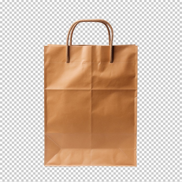 A Brown paper bag isolated on transparent background