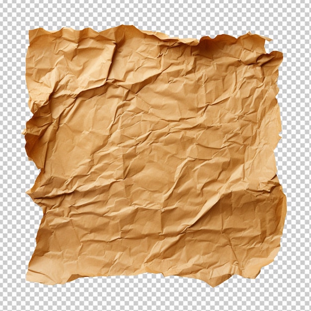 brown paper torn isolated on transparent background