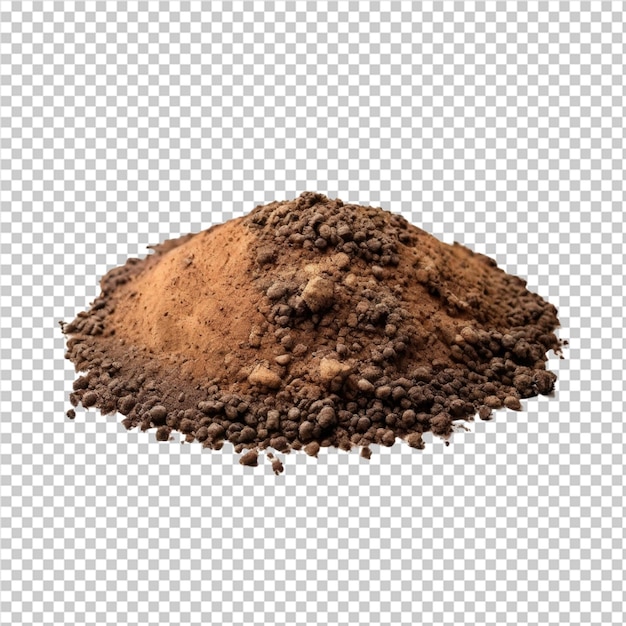 a brown piece of soil with a hole in it