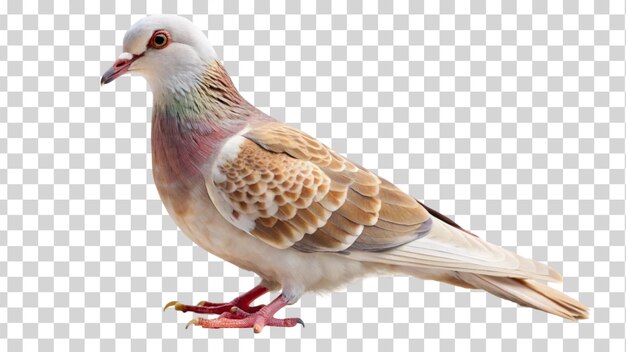 A brown Pigeon isolated on Transparent background