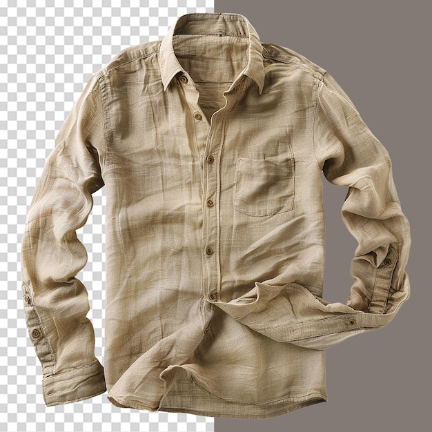 Brown shirt png isolated on transparent background