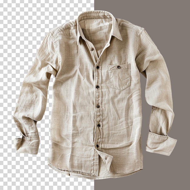 Brown shirt png isolated on transparent background