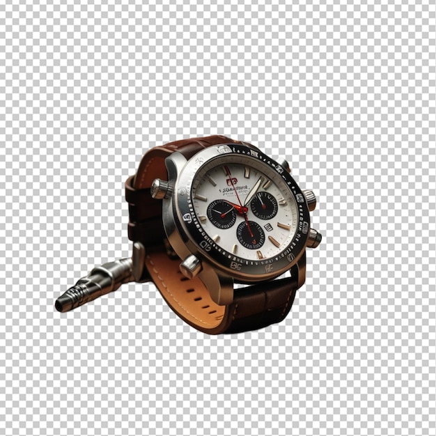 PSD a brown and silver watch with the word watch on it