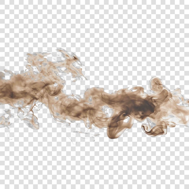 PSD brown smoke cloud realisticon transparent background