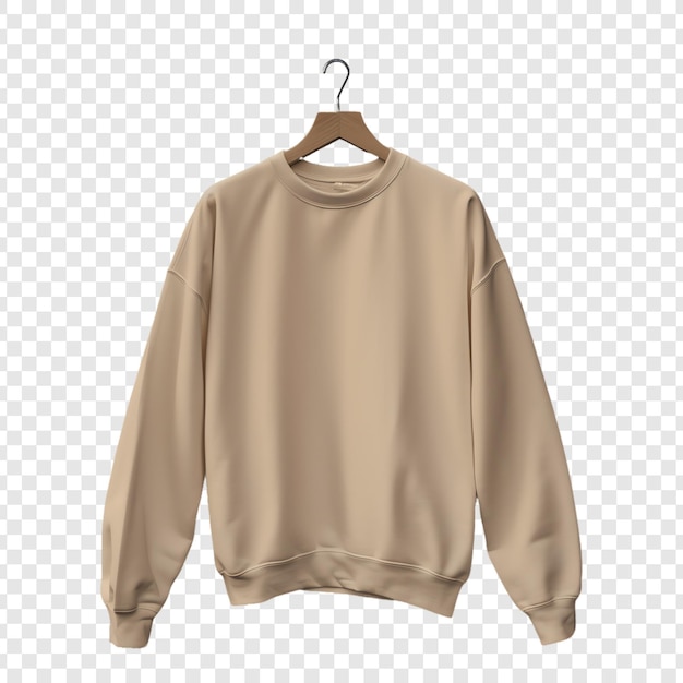 PSD a brown sweater with a zipper on it