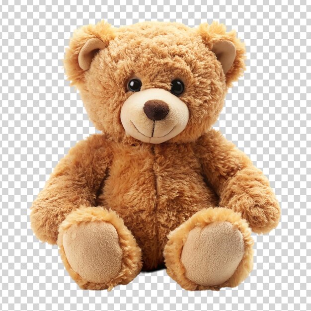 A brown teddy bear on transparent background