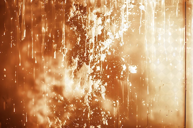 PSD a brown wall with a gold background with a water droplet on it