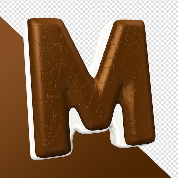 A brown and white background with a brown letter m in the middle.