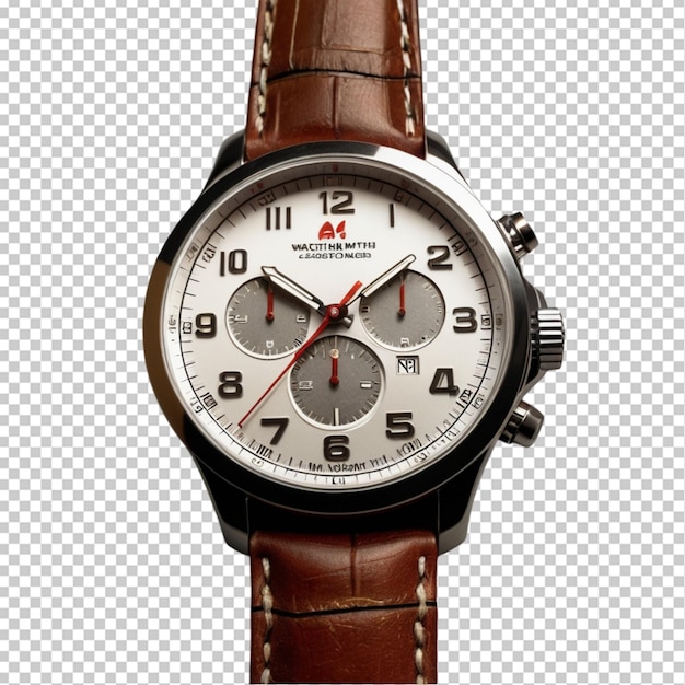 a brown and white watch with the number 6 on it