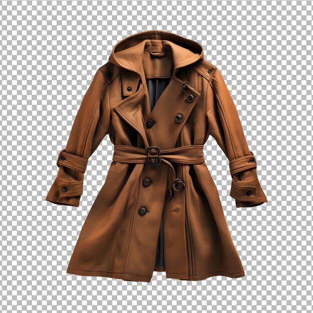 Brown_woman_Coat_isolated_on_transparent_background