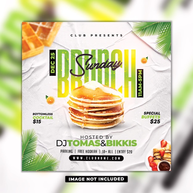 PSD brunch flyer template