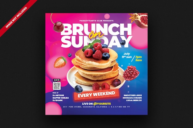 Brunch socials media template