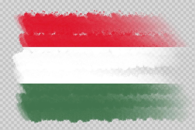 brush flag Hungary transparent background Hungary flag design template element psd