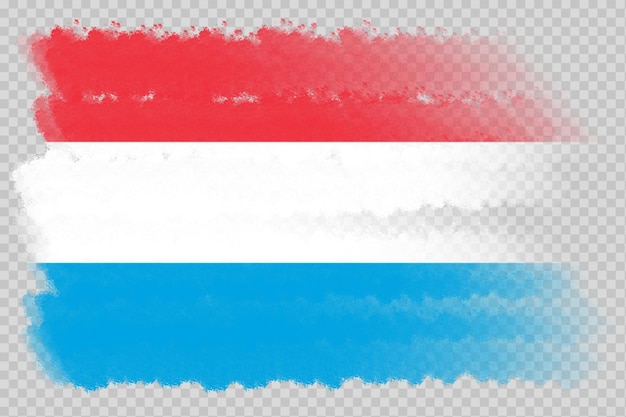 PSD brush flag luxembourg transparent background luxembourg brush watercolour flag design template