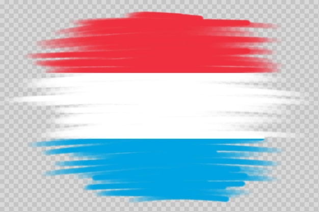 PSD brush flag luxembourg transparent background luxembourg brush watercolour flag design template