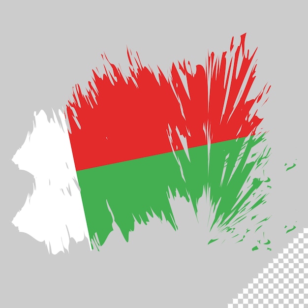 brush flag madagascar transparent background madagascar brush watercolour flag design template