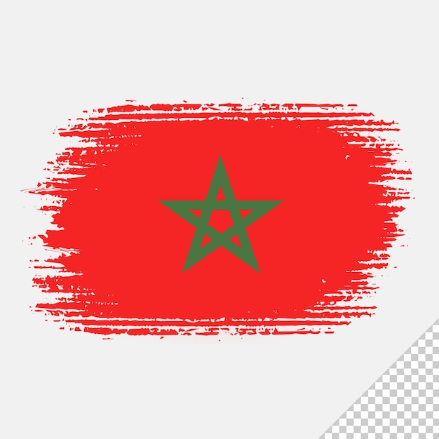 brush flag morocco transparent background morocco brush watercolour flag design template