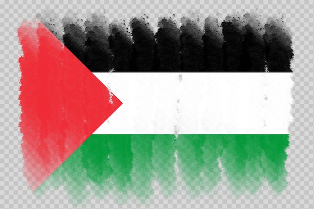 brush flag palestine transparent background palestine brush watercolour flag design template