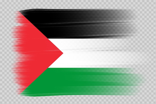 PSD brush flag palestine transparent background palestine brush watercolour flag design template