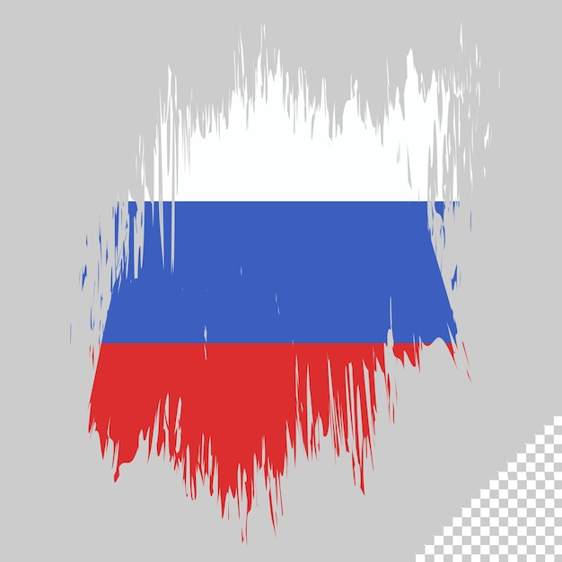 brush flag rusia transparent background rusia brush watercolour flag design template element