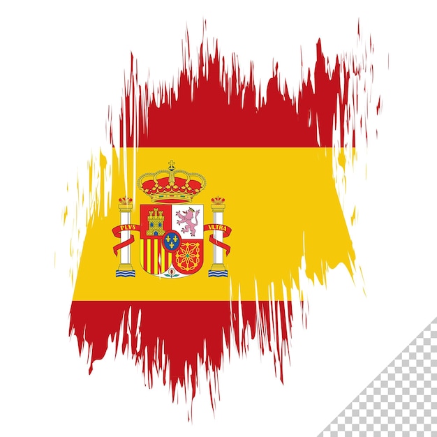 brush flag spain transparent background spain brush watercolour flag design template element psd