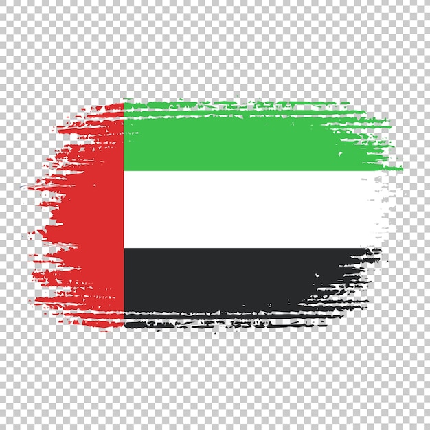 Brush united arab emBrush unirates flag design illustration template eps file transparent background