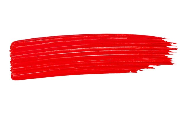 PSD a brushstroke of red color on an empty background png