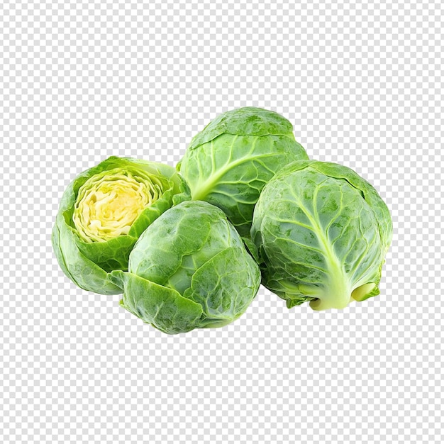 Brussels Sprouts isolated on transparent background cut out